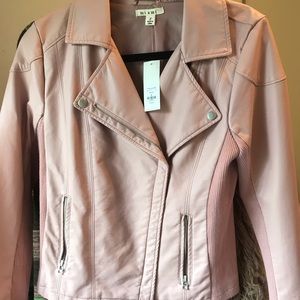 Miami blush pleather jacket NWT